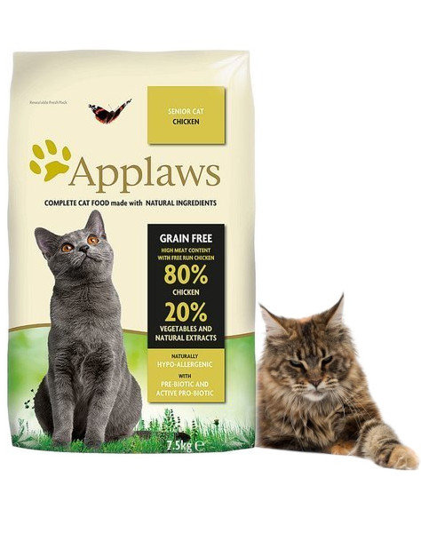 APPLAWS CAT Senior Kurczak - karma dla starszych kotów z wysoką zawartością mięsa - 7,5 kg