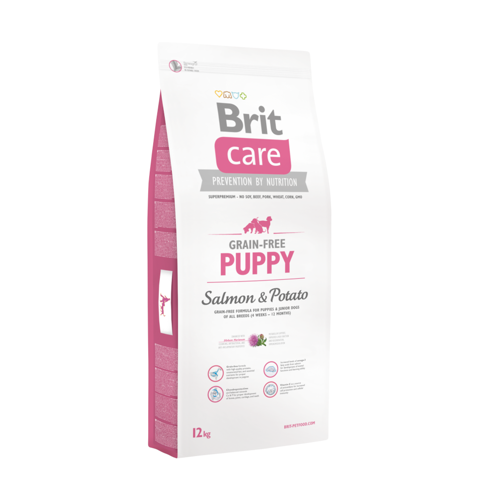 BRIT Care Grain-free Puppy Salmon & Potato - sucha karma z łososiem i ziemniakami dla szczeniąt - 12 kg