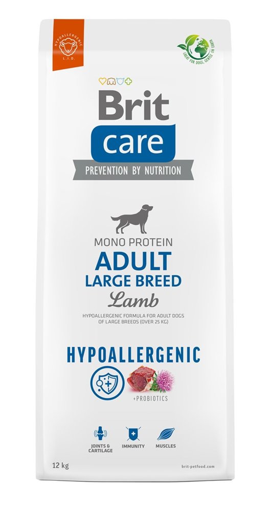 BRIT Care Hypoallergenic Adult Large Breed Lamb - sucha karma dla psa - 12 kg