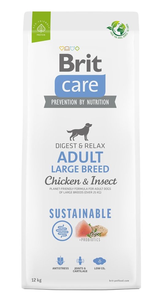BRIT Care Sustainable Adult Large Breed Chicken & Insect – sucha karma dla psa - 12 kg