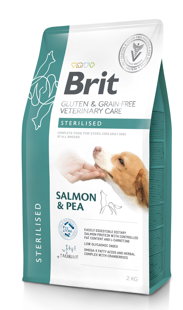 BRIT Grain Free Vet Care Dog Sterilised - sucha karma dla psa - 2 kg