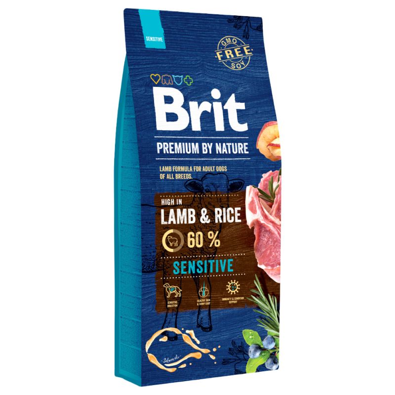 BRIT PREMIUM BY NATURE Sensitive Lamb & Rice 15kg