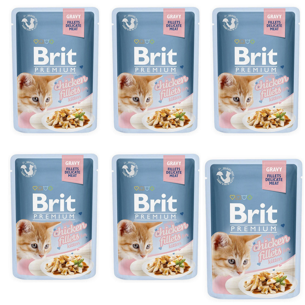 BRIT Premium Kitten Chicken Fillets - mokra karma dla kota - 6x85 g