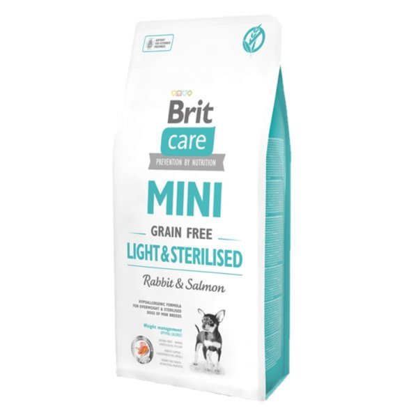 Brit Care Mini Grain Free Light Sterilised - sucha karma dla psów dorosłych małych ras z nadwagą i po sterylizacji - 7 kg