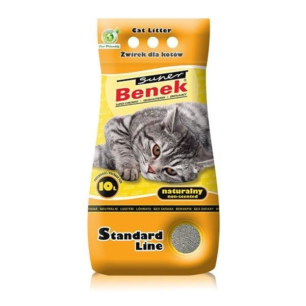 CERTECH Super Benek Standard Naturalny - żwirek dla kota zbrylający 10l