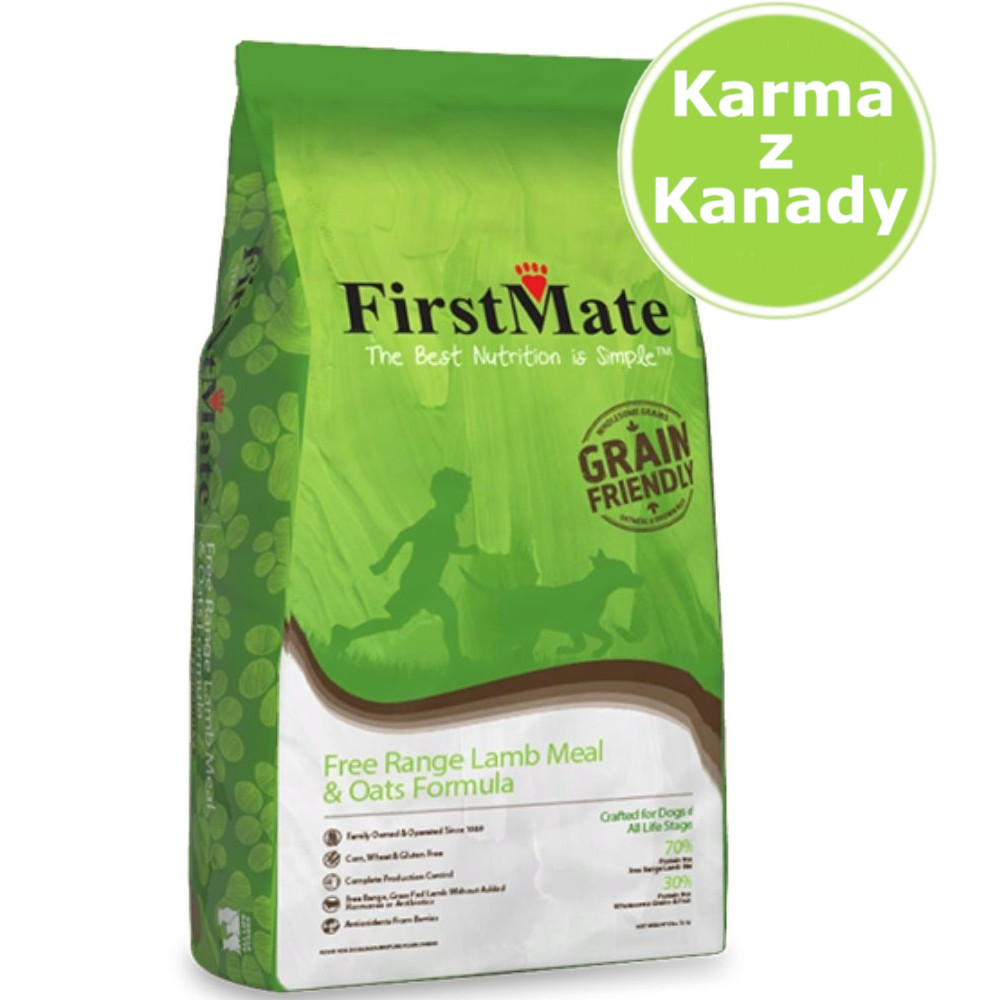 FirstMate Grain-Friendly Free Range Lamb & Oats Formula - sucha karma dla psa - 2,3 kg