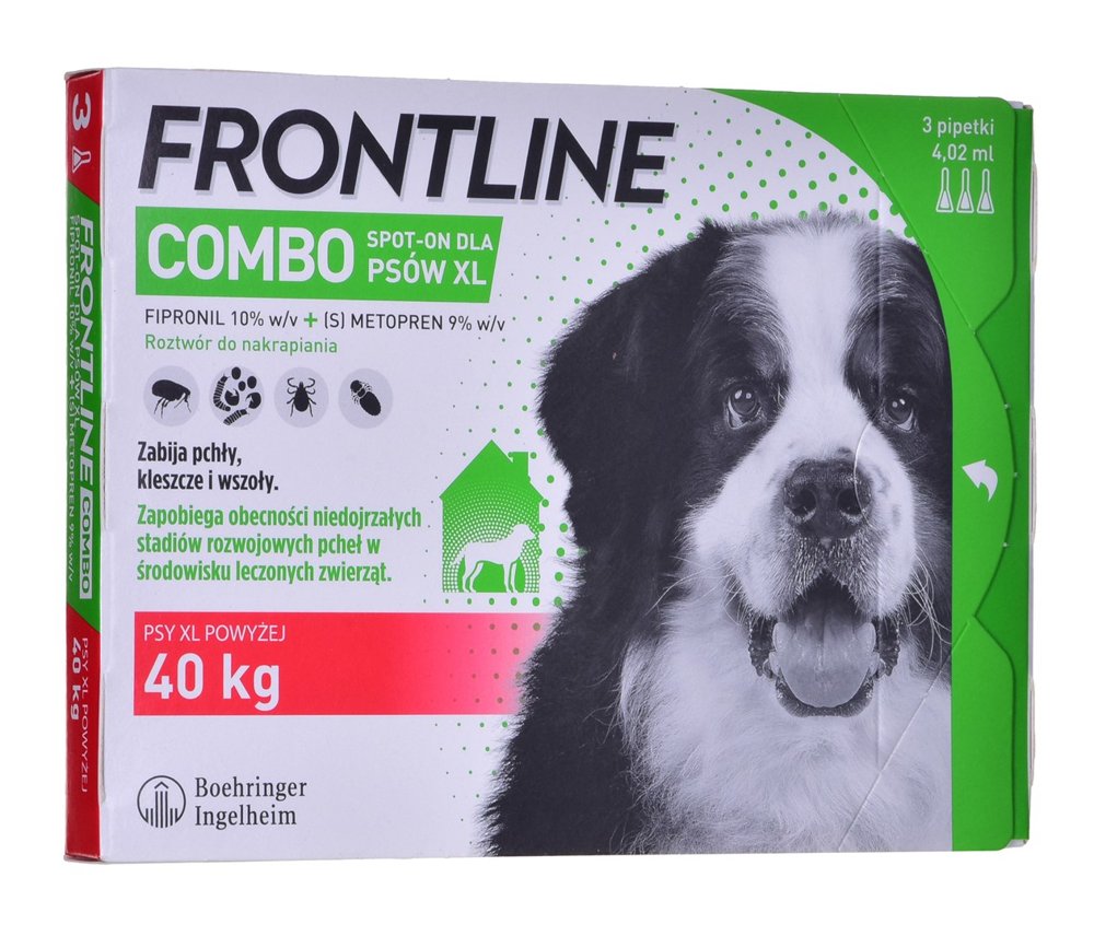 FRONTLINE Combo Spot-on XL - Krople przeciw pasożytom dla psa - 3 x 4,02 ml