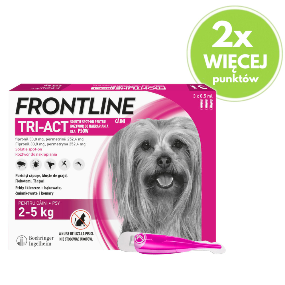 FRONTLINE TRI-ACT Spot-On dla psa XS 3x0,5 ml
