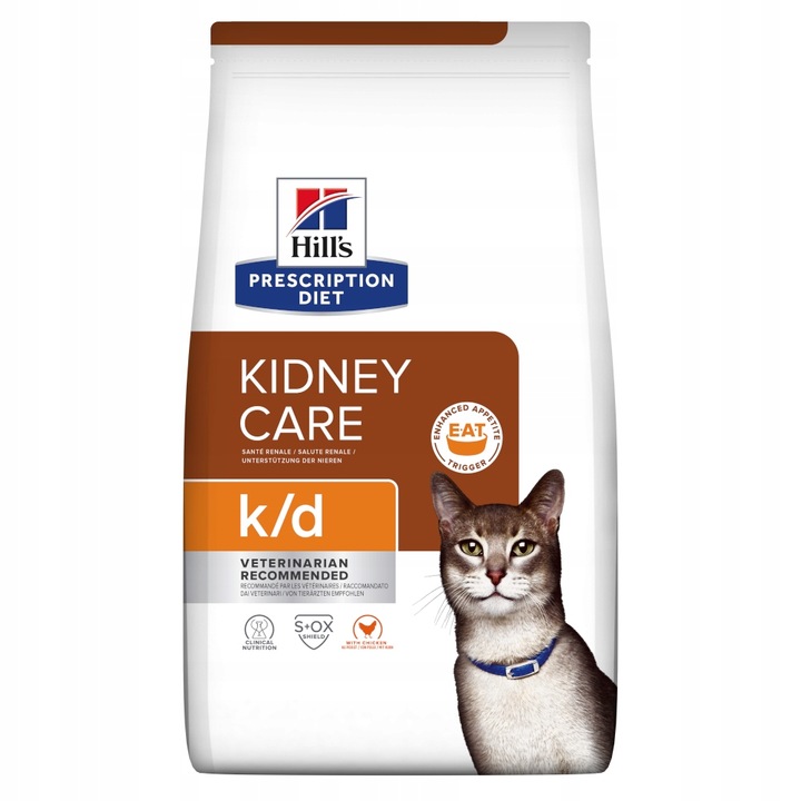 Hill's Prescription Diet Feline k/d Kidney Care - sucha karma dla kotów z chorobami nerek - 3 kg