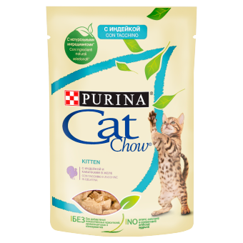 Purina Cat Chow Kitten indyk i cukinia w galaretce 85g