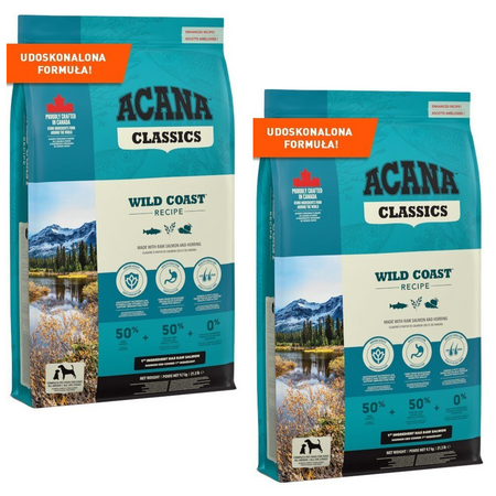 ACANA Classics Wild Coast - sucha karma dla psa - 2x9,7 kg