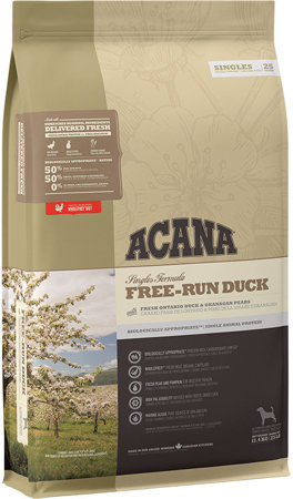ACANA SINGLES Free-Run Duck - sucha karma dla psa - 11,4 kg
