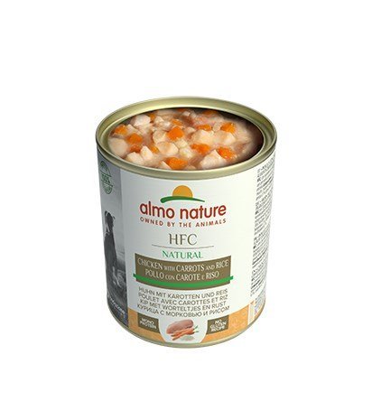 ALMO NATURE HFC Cuisine Dog Chicken with carrots and rice - mokra karma dla psa, kurczak z marchewką i ryżem - puszka 280g