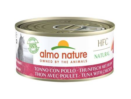 ALMO NATURE HFC Natural - mokra karma dla kota, tuńczyk z kurczakiem - puszka 150g
