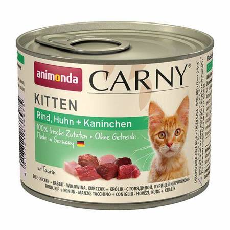 ANIMONDA Carny Kitten wołowina, kurczak i królik - mokra karma dla kociąt - 200g