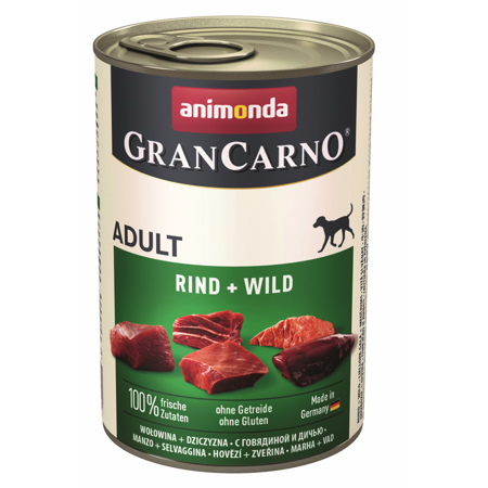 ANIMONDA Grancarno Adult wołowina i dziczyzna - mokra karma dla psa - 400g