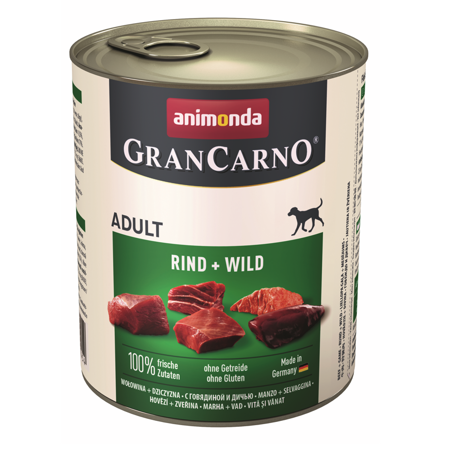 ANIMONDA Grancarno Adult wołowina i dziczyzna - mokra karma dla psa - 800g