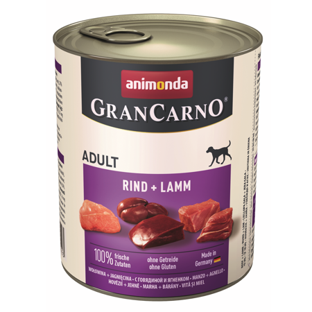 ANIMONDA Grancarno Adult wołowina i jagnięcina - mokra karma dla psa - 800g