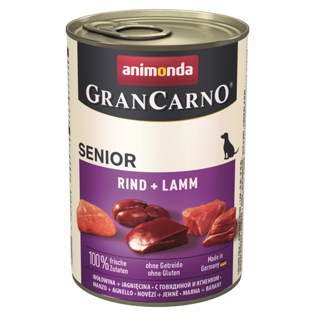 ANIMONDA Grancarno Senior wołowina i jagnięcina - mokra karma dla psa -  400g