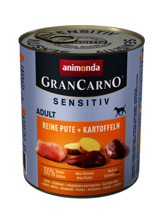 ANIMONDA Grancarno Sensitiv indyk z ziemniakami - mokra karma dla psa - 800g
