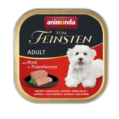 ANIMONDA Vom Feinsten Classic wołowina i serca indyka - mokra karma dla psa - 150g