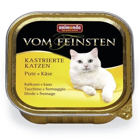 ANIMONDA Vom Feinsten Kastrierte indyk z żółtym serem - mokra karma dla kota - 100g