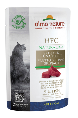 Almo Nature HFC Natural Plus Filet z Tuńczyka - mokra karma dla kota - 55 g 