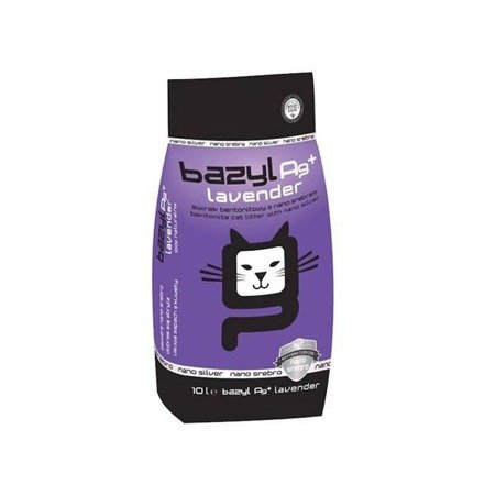 BAZYL Lavender AG+ - żwirek dla kota bentonitowy zbrylający 10l