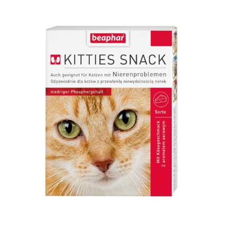 BEAPHAR Kitties Leckerchen - witaminowy przysmak dla kotów z dolegliwościami nerek 75szt.