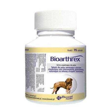 BIOWET Bioarthrex - tabletki wspomagające odnowę chrząstki stawowej 75 tab.