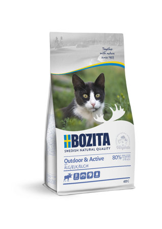 BOZITA Feline Outdoor & Active - sucha karma dla kotów wychodzących - 400g