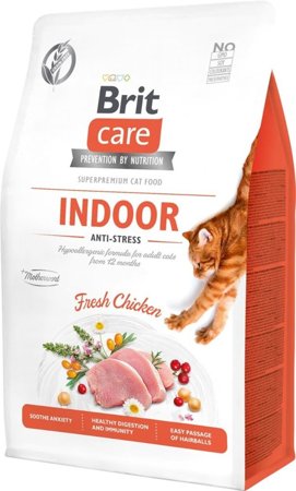 BRIT Care Grain-Free Adult Indoor Anti-Stress - sucha karma dla kota -  2 kg 
