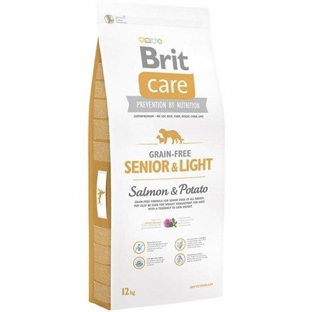 BRIT Care Grain-free Senior & Light Salmon & Potato - sucha karma dla psów starszych - 12 kg