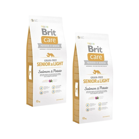 BRIT Care Grain-free Senior & Light Salmon & Potato - sucha karma dla psów starszych - 2x12 kg