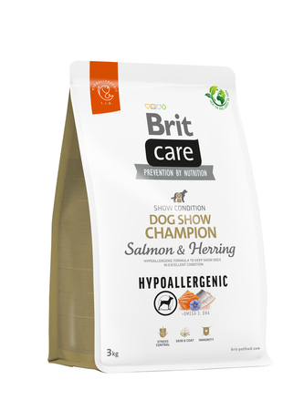 BRIT Care Hypoallergenic Dog Show Champion Salmon & Herring - sucha karma dla psa - 3 kg