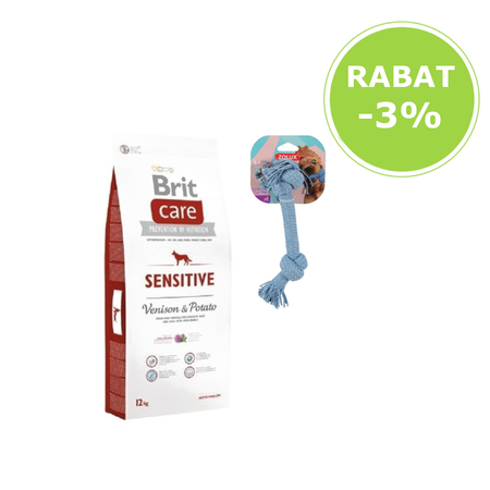 BRIT Care Sensitive Venison & Potato - sucha karma  dla psa - 12 kg + ZABAWKA - w zestawie 3% TANIEJ