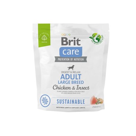 BRIT Care Sustainable Adult Large Breed Chicken & Insect - sucha karma dla psa - 1 kg