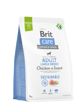 BRIT Care Sustainable Adult Large Breed Chicken & Insect - sucha karma dla psa - 3 kg