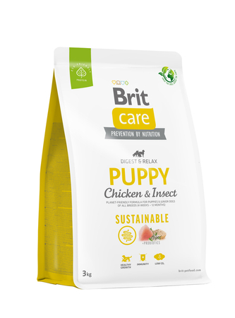 BRIT Care Sustainable Puppy Chicken & Insect - sucha karma dla szczeniąt - 3 kg