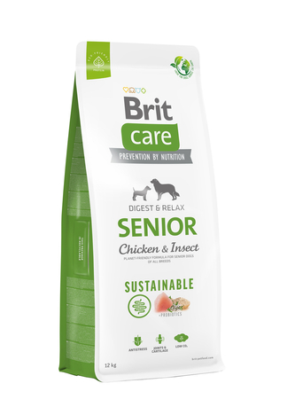 BRIT Care Sustainable Senior Chicken & Insect - sucha karma dla psa - 12 kg