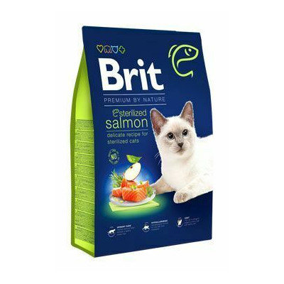 BRIT Dry Premium by Nature Sterilized z łososiem - sucha karma dla kotów - 800g