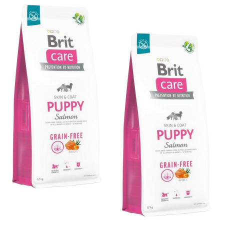 Brit Care Grain-Free Puppy Salmon – sucha karma dla szczeniąt - 2x12 kg