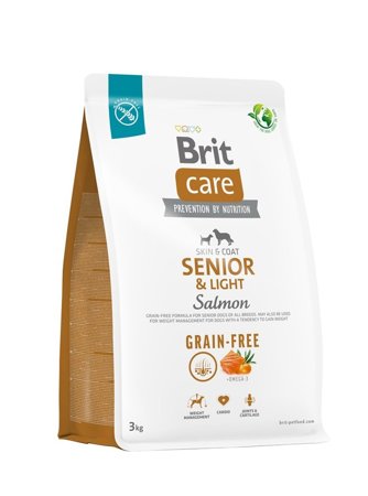 Brit Care Grain-Free Senior & Light Salmon – sucha karma dla psa - 3 kg