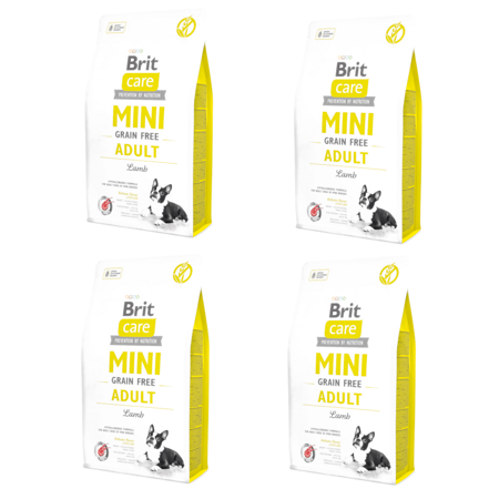 Brit Care Mini Grain Free Adult Lamb - sucha karma dla psów dorosłych małych ras - 4x2 kg