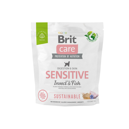 Brit Care Sustainable Sensitive Insect & Fish - sucha karma dla psa - 1 kg