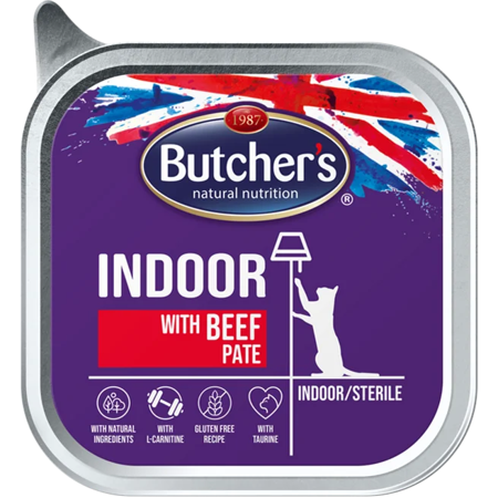 Butcher's Indoor z wołowiną pasztet  - tacka 100 g