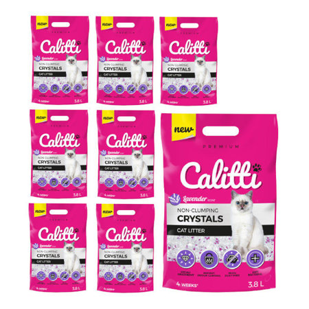 CALITTI Crystals Lavender Cat Litter - żwirek silikonowy dla kota - 8x3,8l