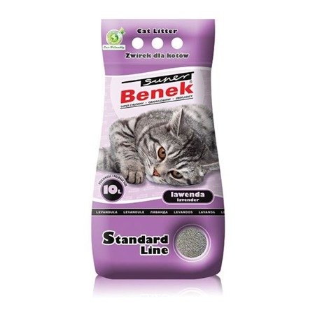 CERTECH Super Benek Standard Lawenda - żwirek dla kota zbrylający 5l
