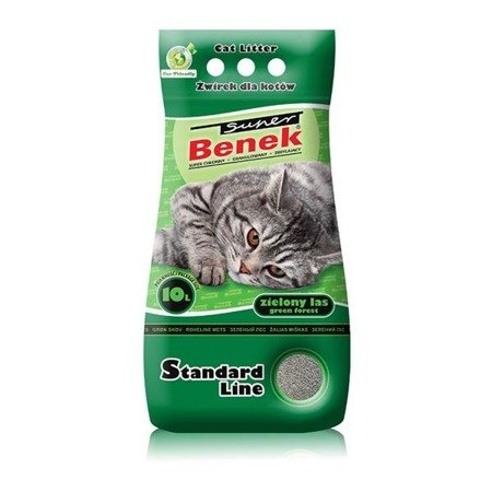 CERTECH Super Benek Standard Zielony Las - żwirek dla kota zbrylający 5l