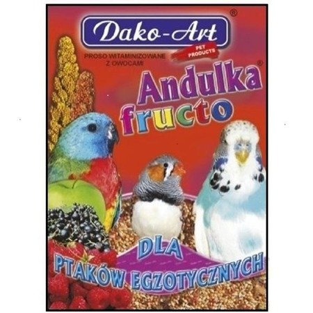 DAKO-ART Andulka Fructo - proso witaminizowane z owocami dla ptaków egzotycznych 500g